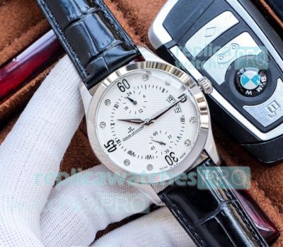 Newest Copy Jaeger-LeCoultre Master White Dial Silver Bezel Watch 40mm